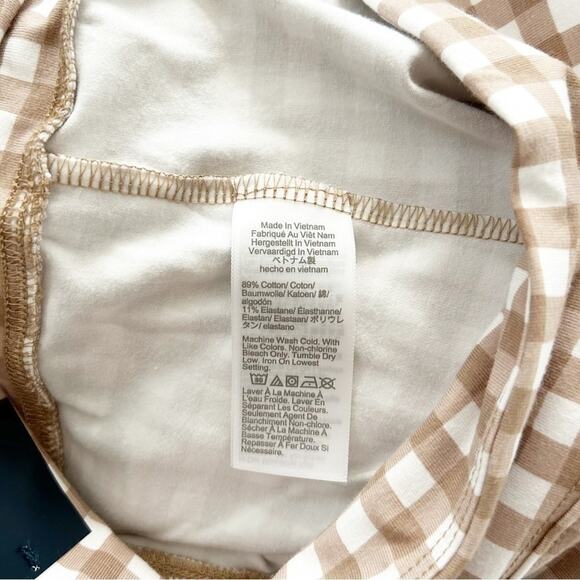 NWT J. Crew Factory Brown White Printed Cropped Everyday Leggings Size M - Picture 9 of 9